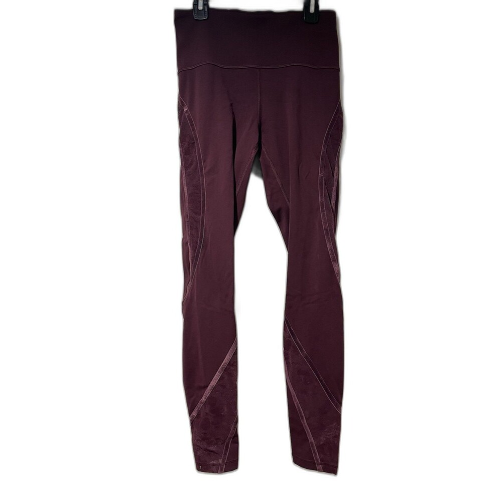 LULULEMON Women's Size 6 Leggings Cassis Floral High Rise Workout Athletic Yoga